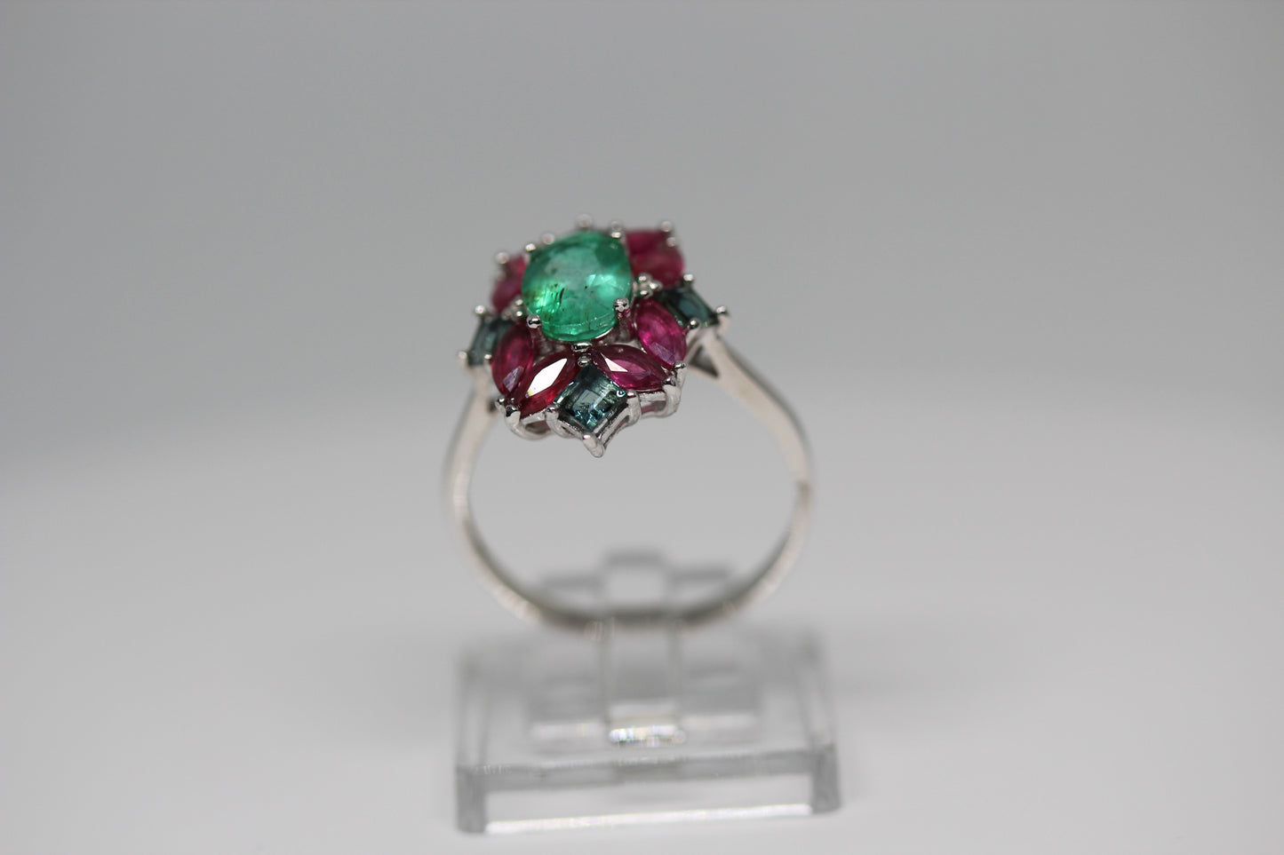 Emeral, Ruby & Sapphire Cocktail Ring