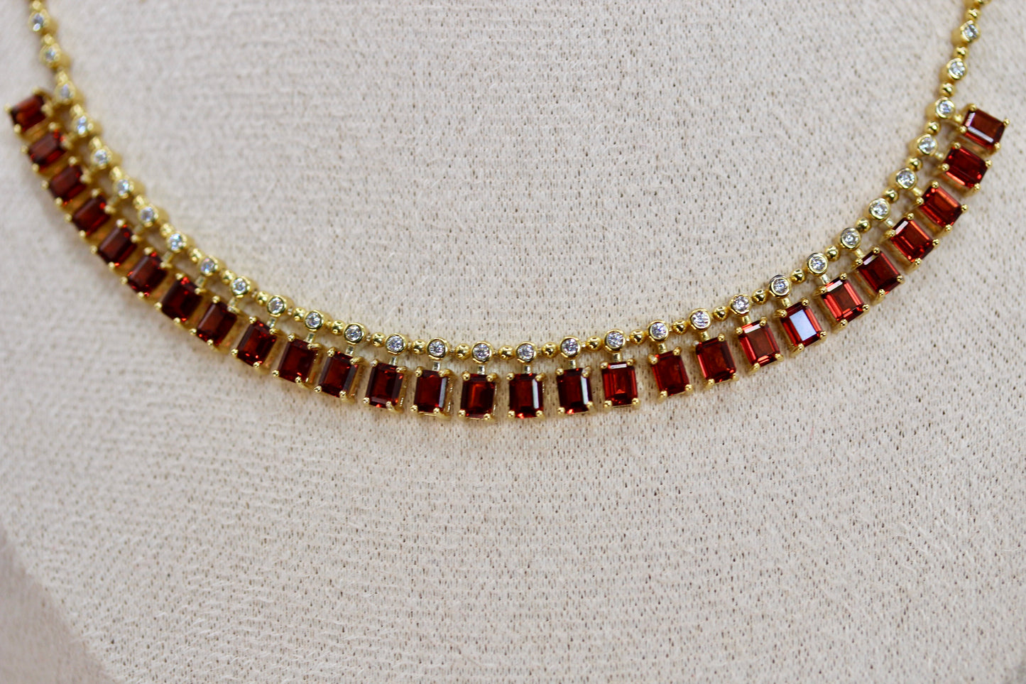Natural Garnet Necklace – 6 CTW