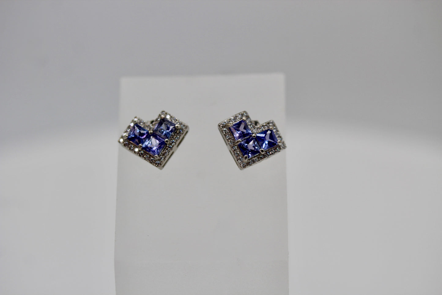 Natural Tanzanite Earrings – Sterling Silver