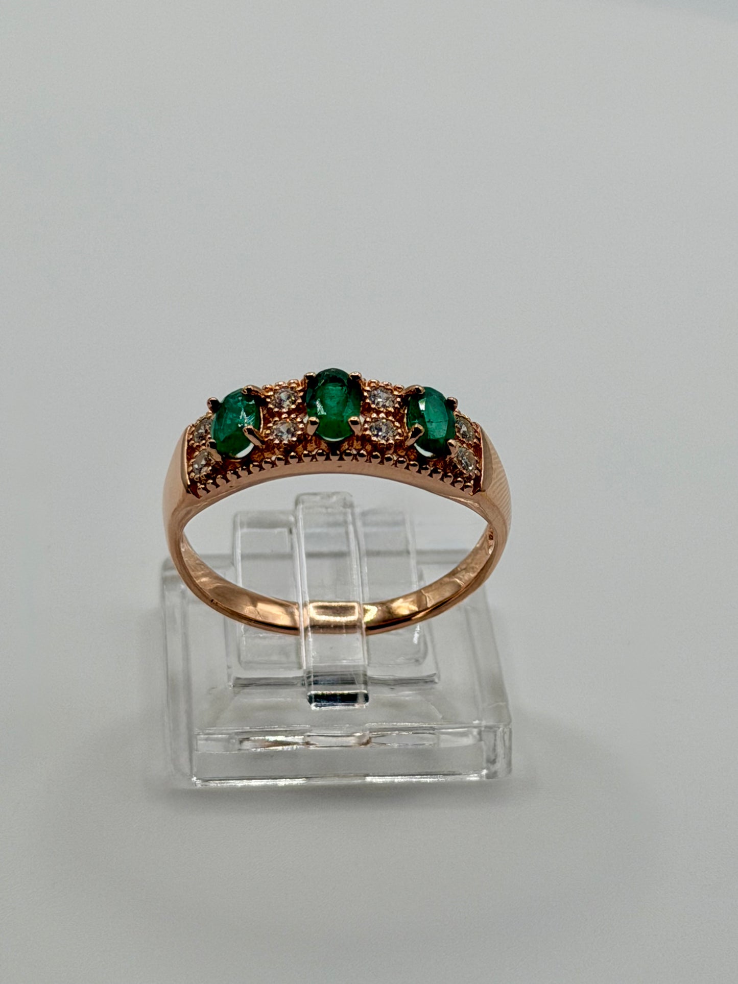 Natural Zambian Emerald Ring – 0.57 CT Total Weight