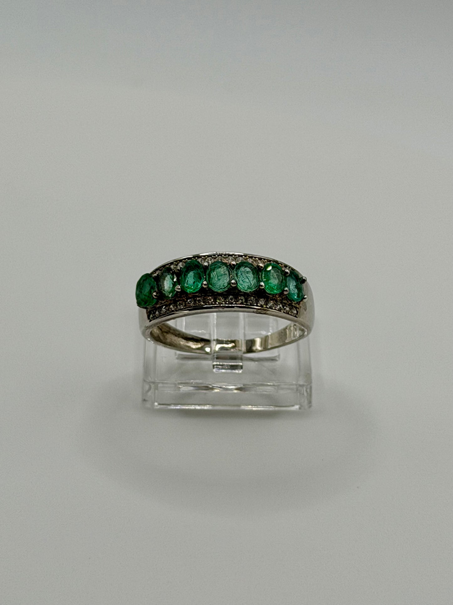 Natural Zambian Emerald Band Ring – 1.26 CT Total Weight