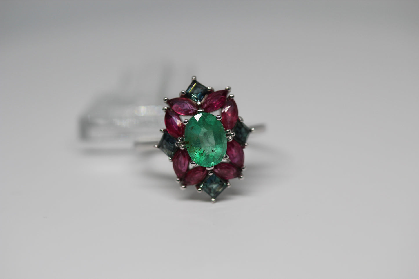Emeral, Ruby & Sapphire Cocktail Ring