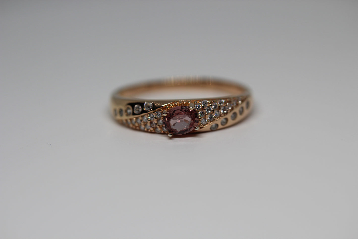 Rare Malaya Garnet Ring| 925 Rose Gold Plated