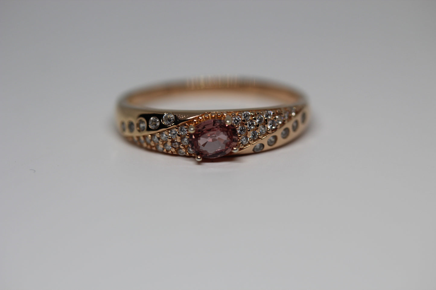 Rare Malaya Garnet Ring| 925 Rose Gold Plated