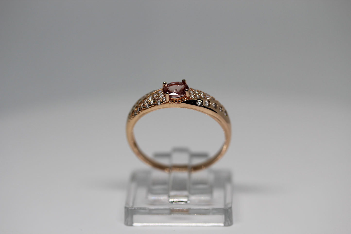 Rare Malaya Garnet Ring| 925 Rose Gold Plated
