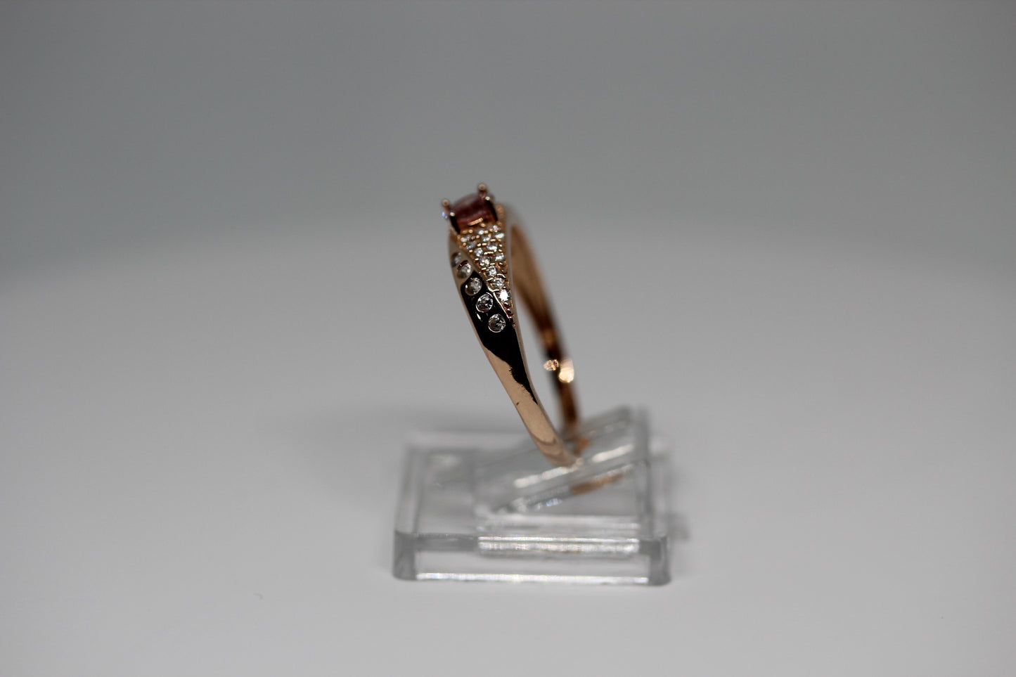 Rare Malaya Garnet Ring| 925 Rose Gold Plated