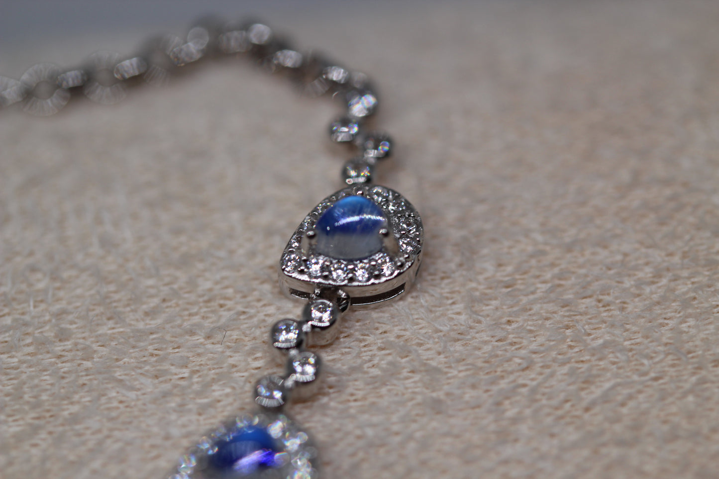 Natural Moonstone Bracelet in 925 Sterling Silver