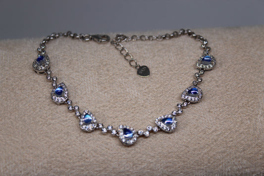 Natural Moonstone Bracelet in 925 Sterling Silver