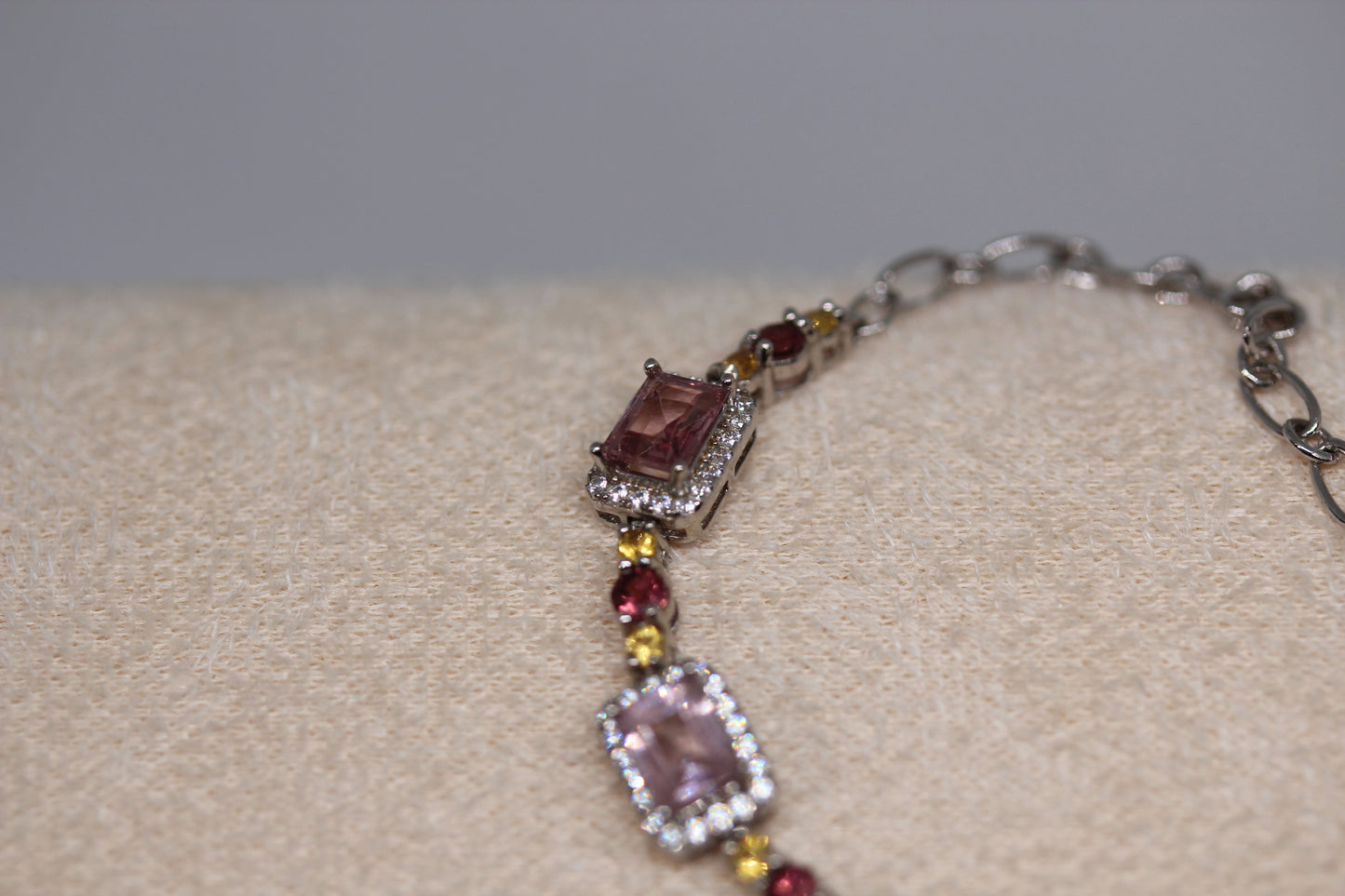 Colorful Spinel Bracelet in 925 Sterling Silver