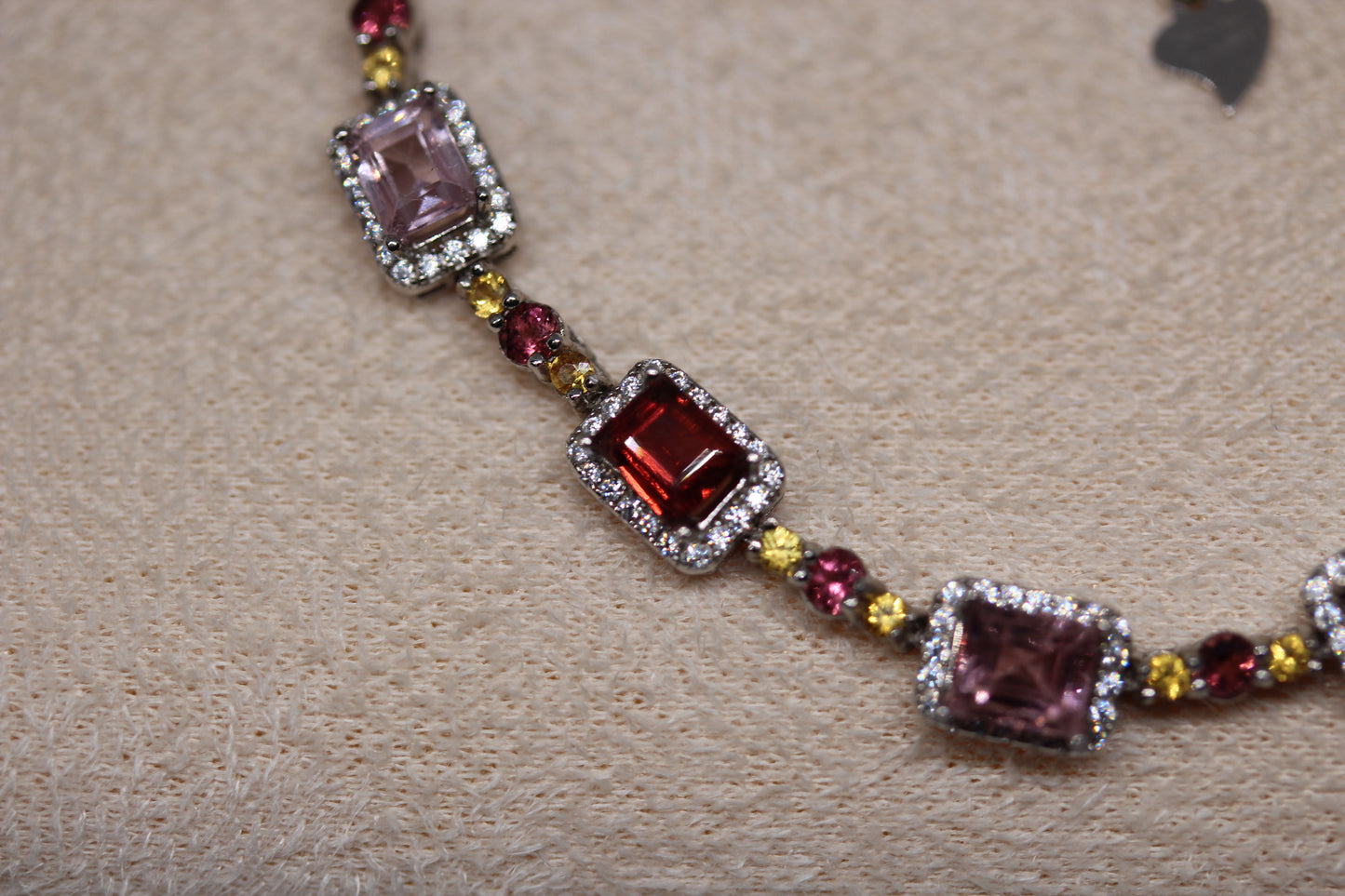 Colorful Spinel Bracelet in 925 Sterling Silver