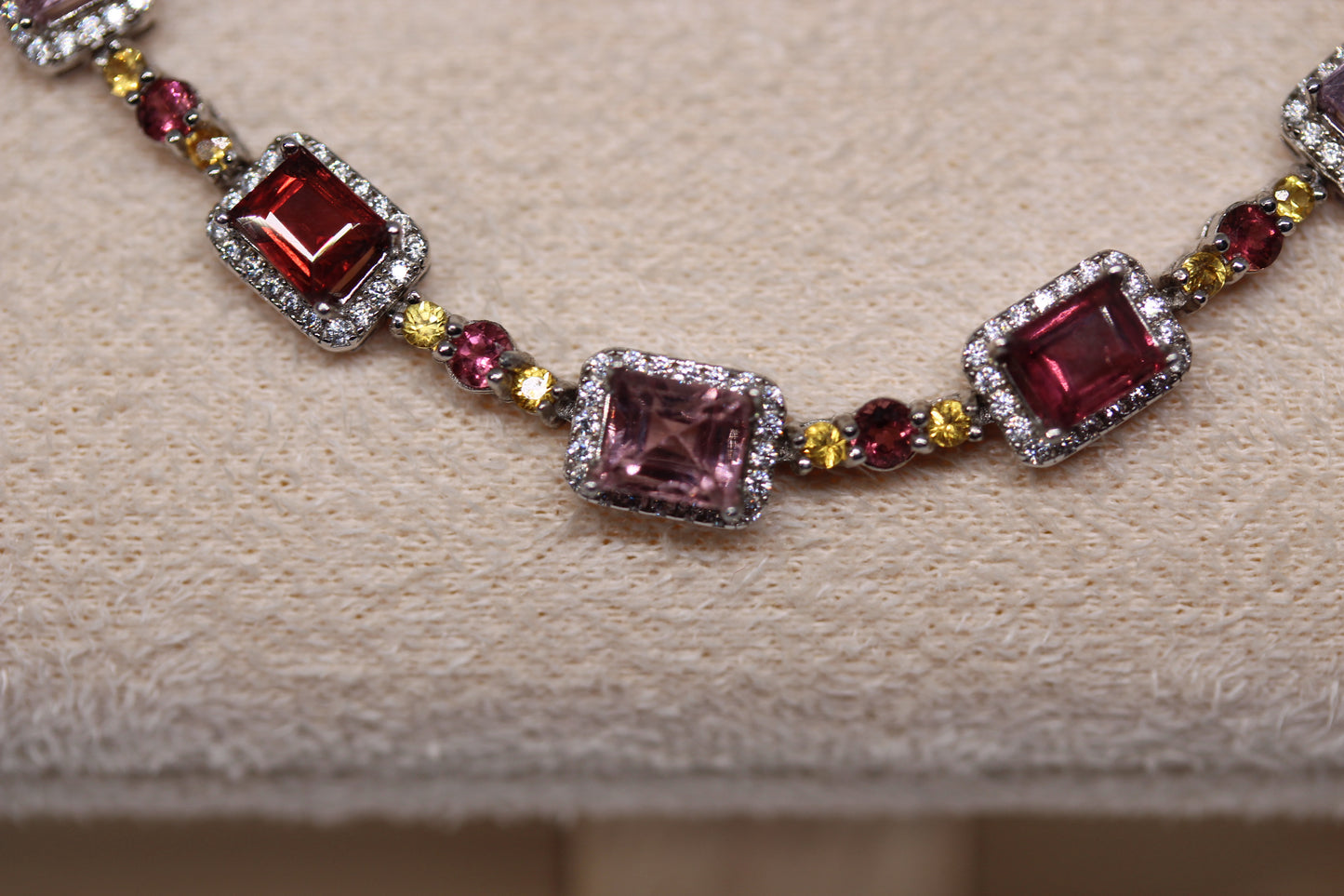 Colorful Spinel Bracelet in 925 Sterling Silver