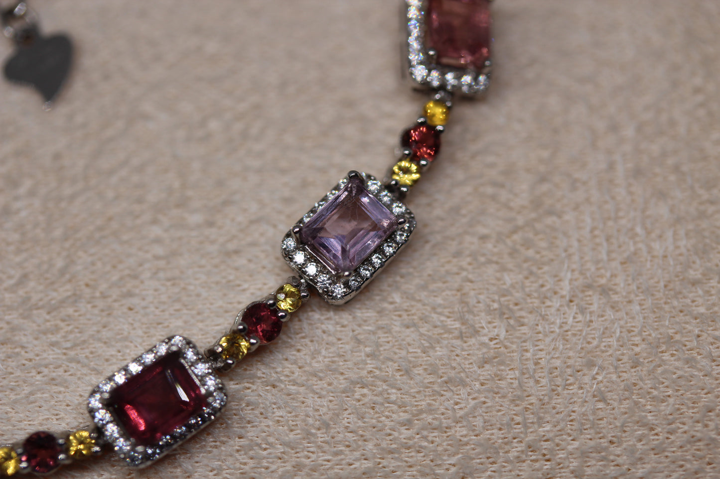 Colorful Spinel Bracelet in 925 Sterling Silver