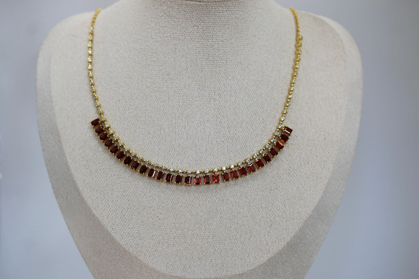 Natural Garnet Necklace – 6 CTW