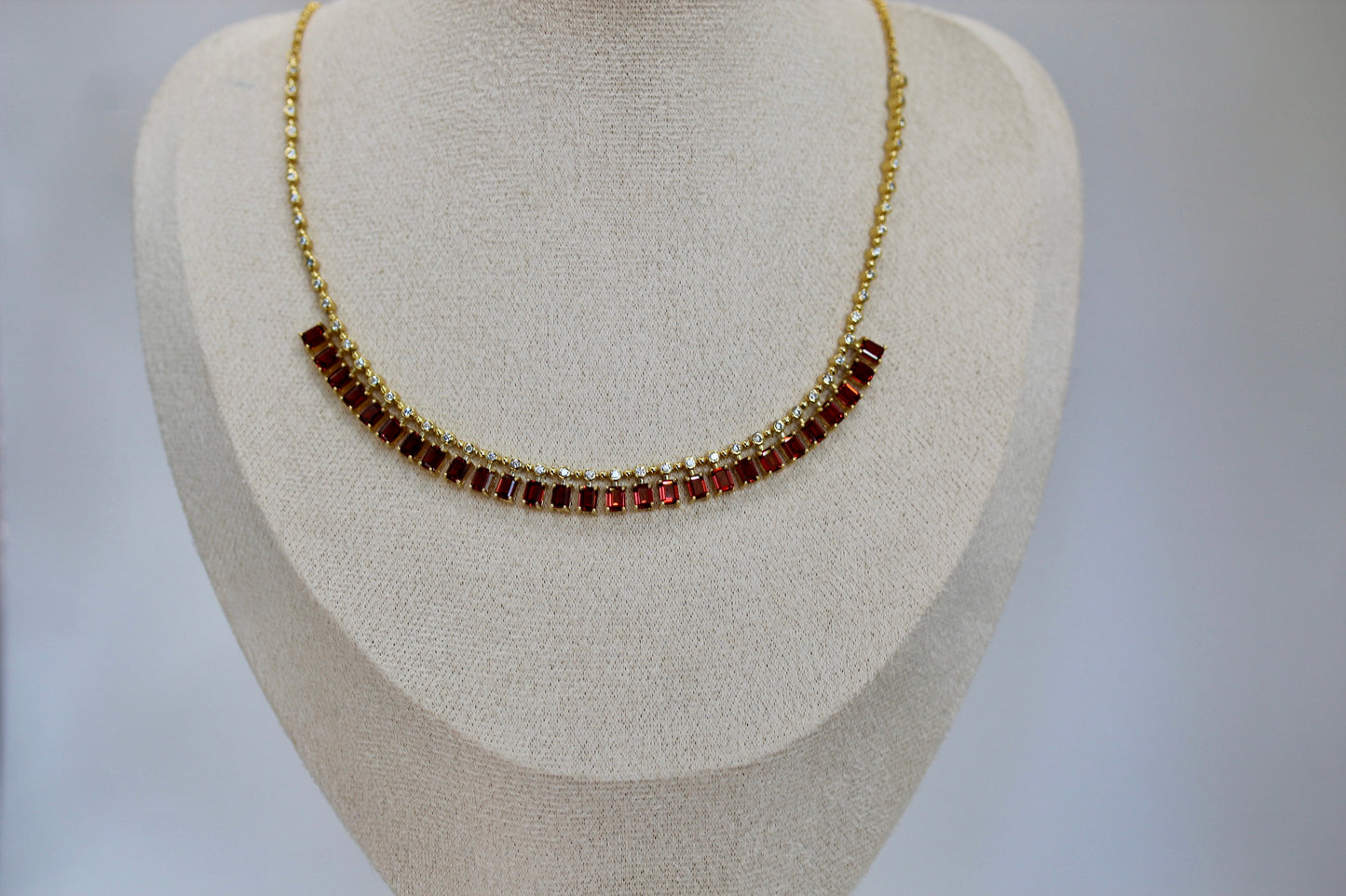 Natural Garnet Necklace – 6 CTW