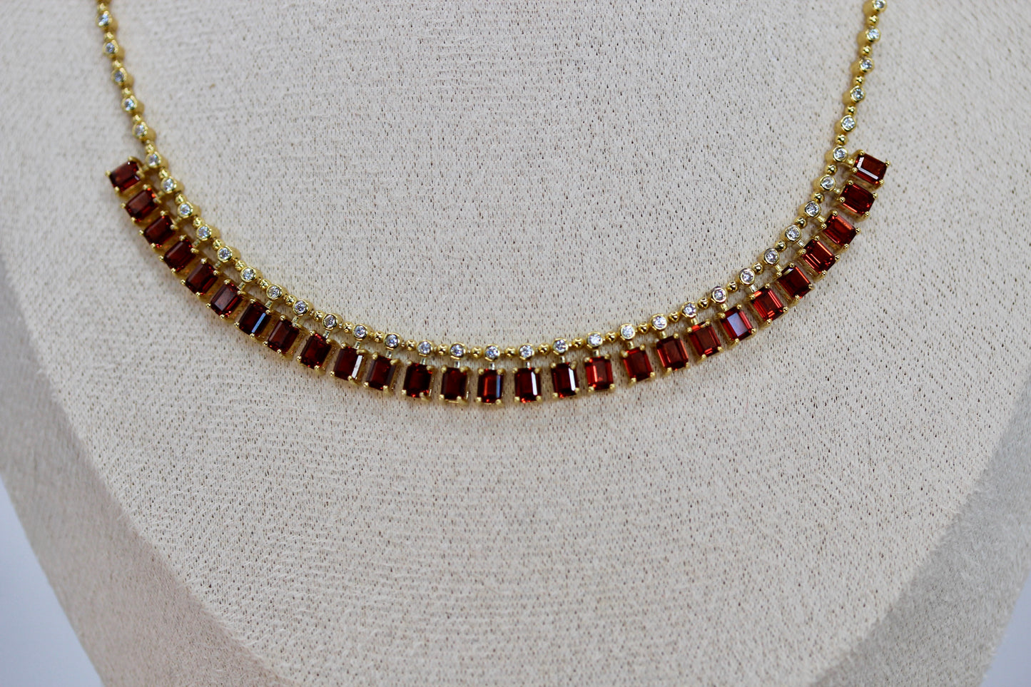 Natural Garnet Necklace – 6 CTW