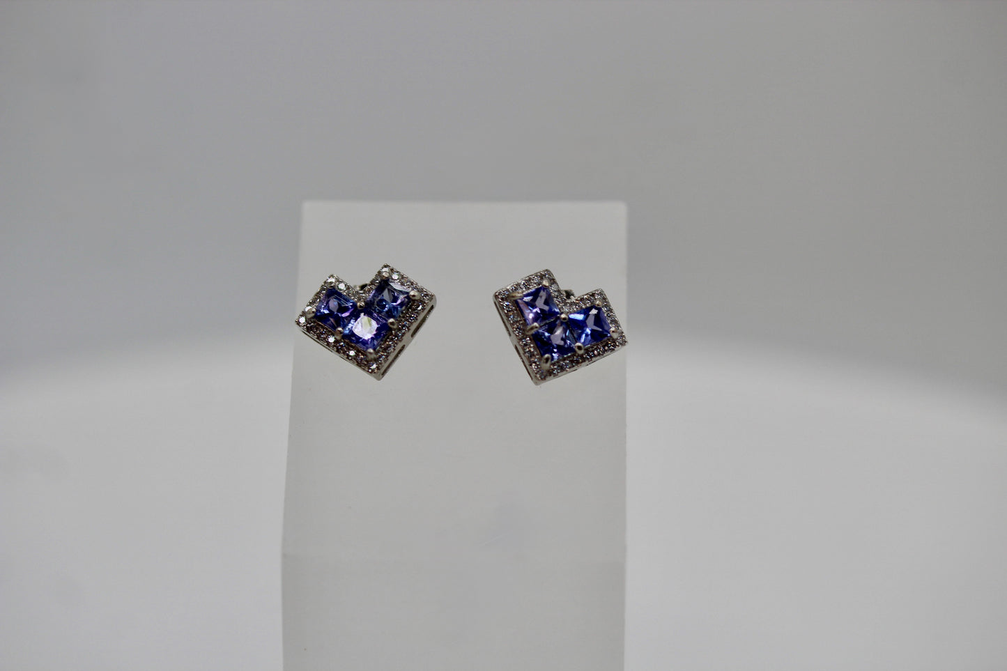 Natural Tanzanite Earrings – Sterling Silver