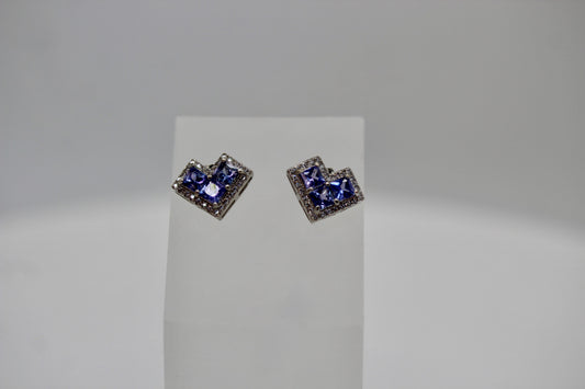 Natural Tanzanite Earrings – Sterling Silver