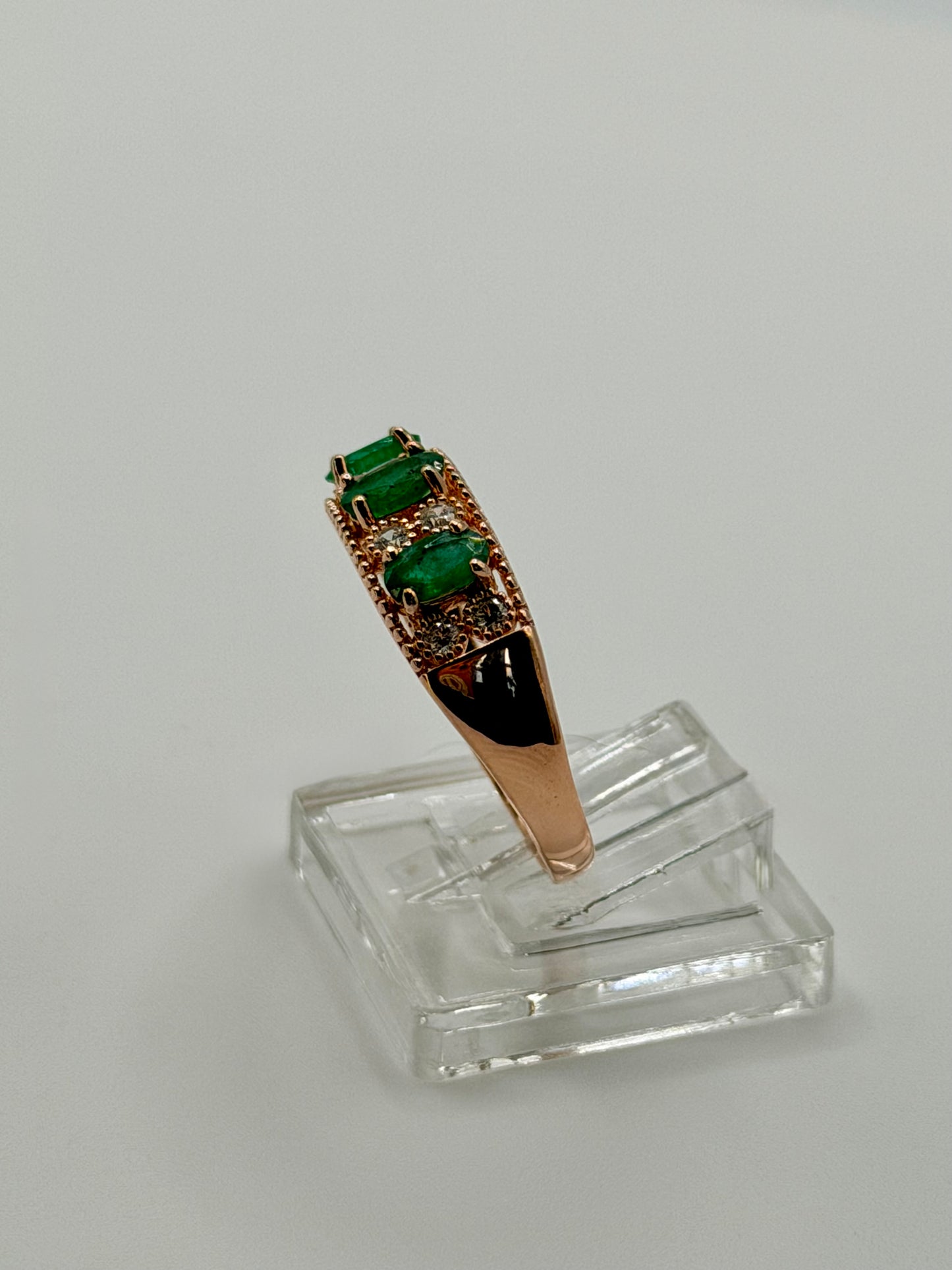 Natural Zambian Emerald Ring – 0.57 CT Total Weight