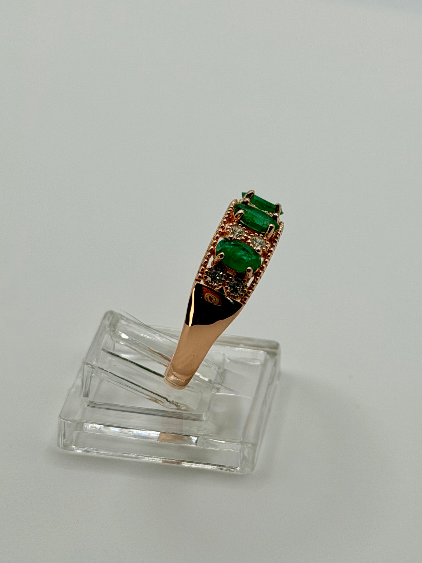 Natural Zambian Emerald Ring – 0.57 CT Total Weight