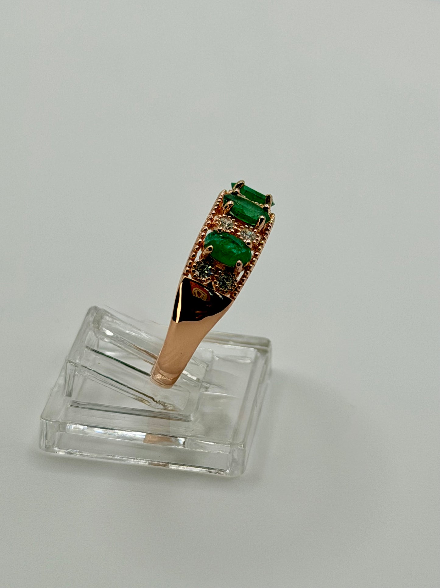 Natural Zambian Emerald Ring – 0.57 CT Total Weight