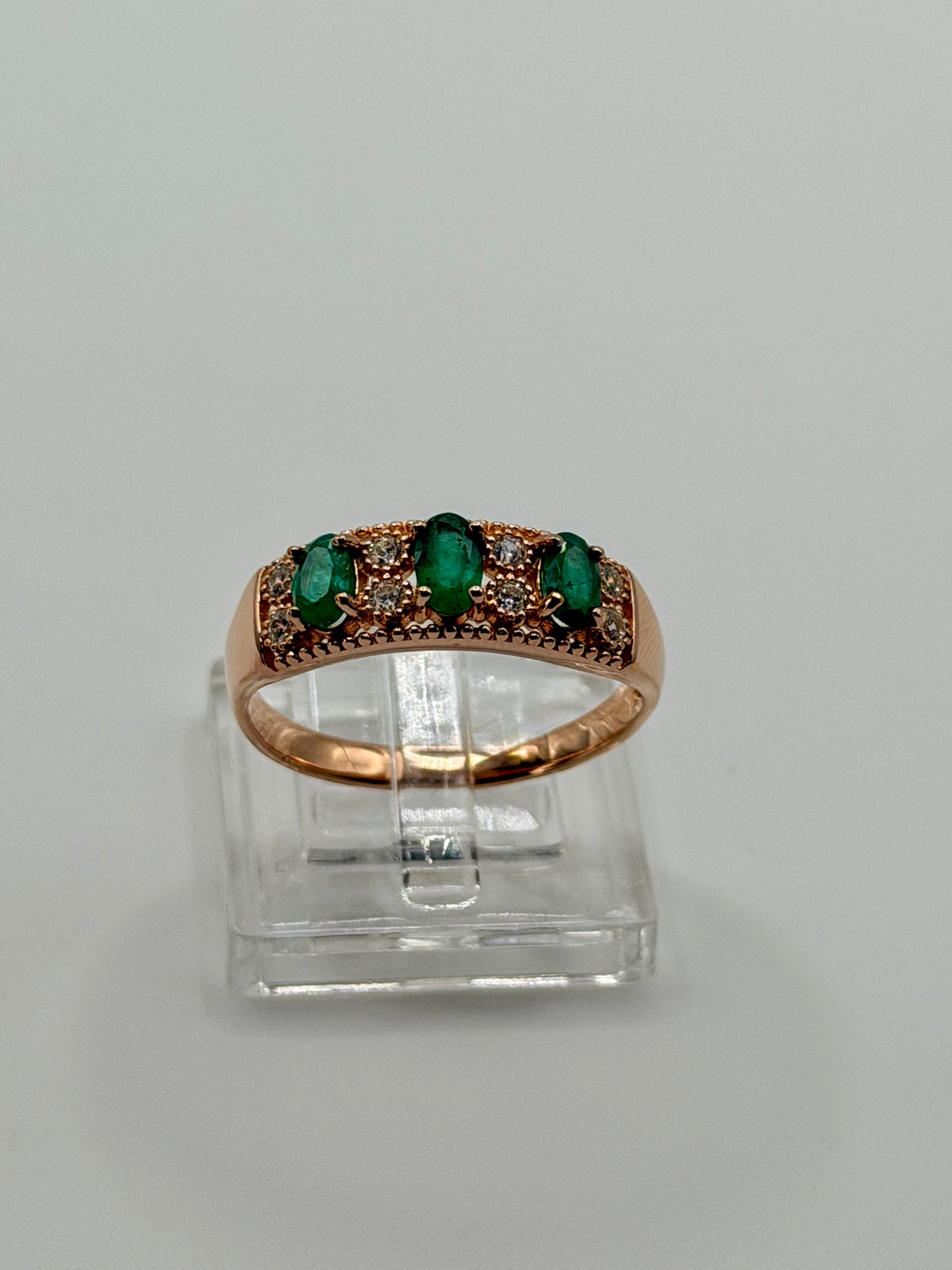 Natural Zambian Emerald Ring – 0.57 CT Total Weight