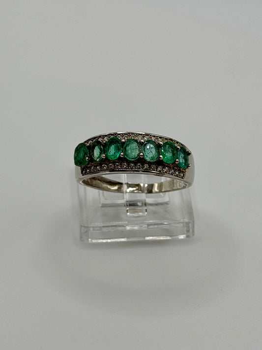 Natural Zambian Emerald Band Ring – 1.26 CT Total Weight