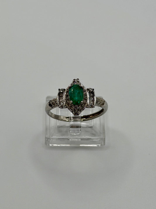 Natural Zambian Emerald Ring – 0.75 CT