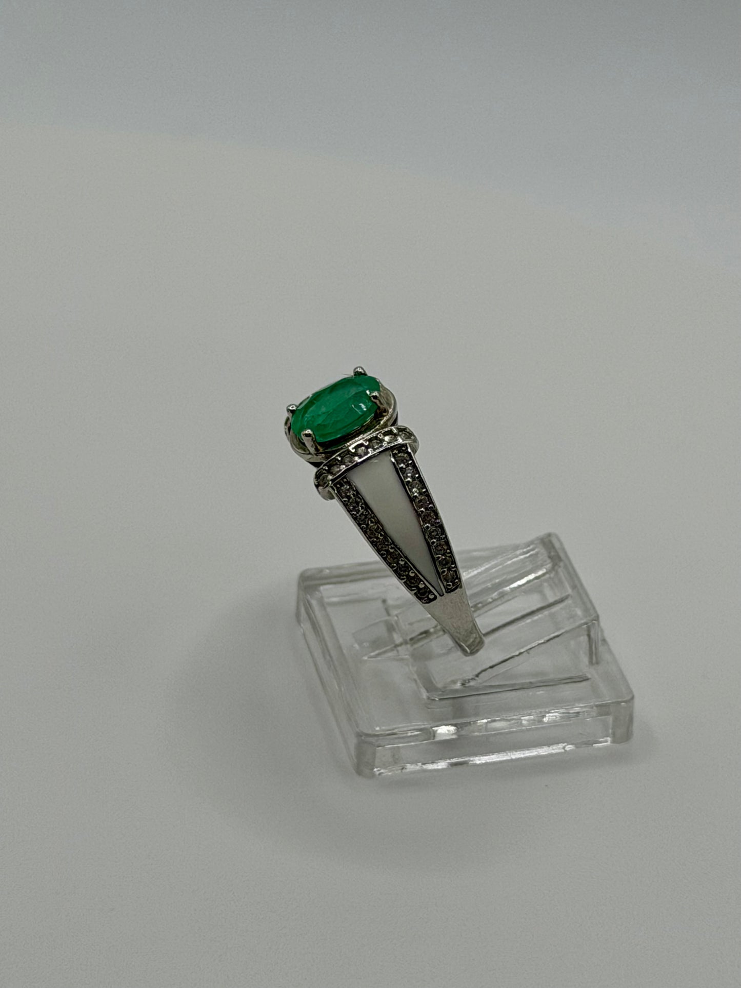 Natural Zambian Emerald Ring – 0.75 CT