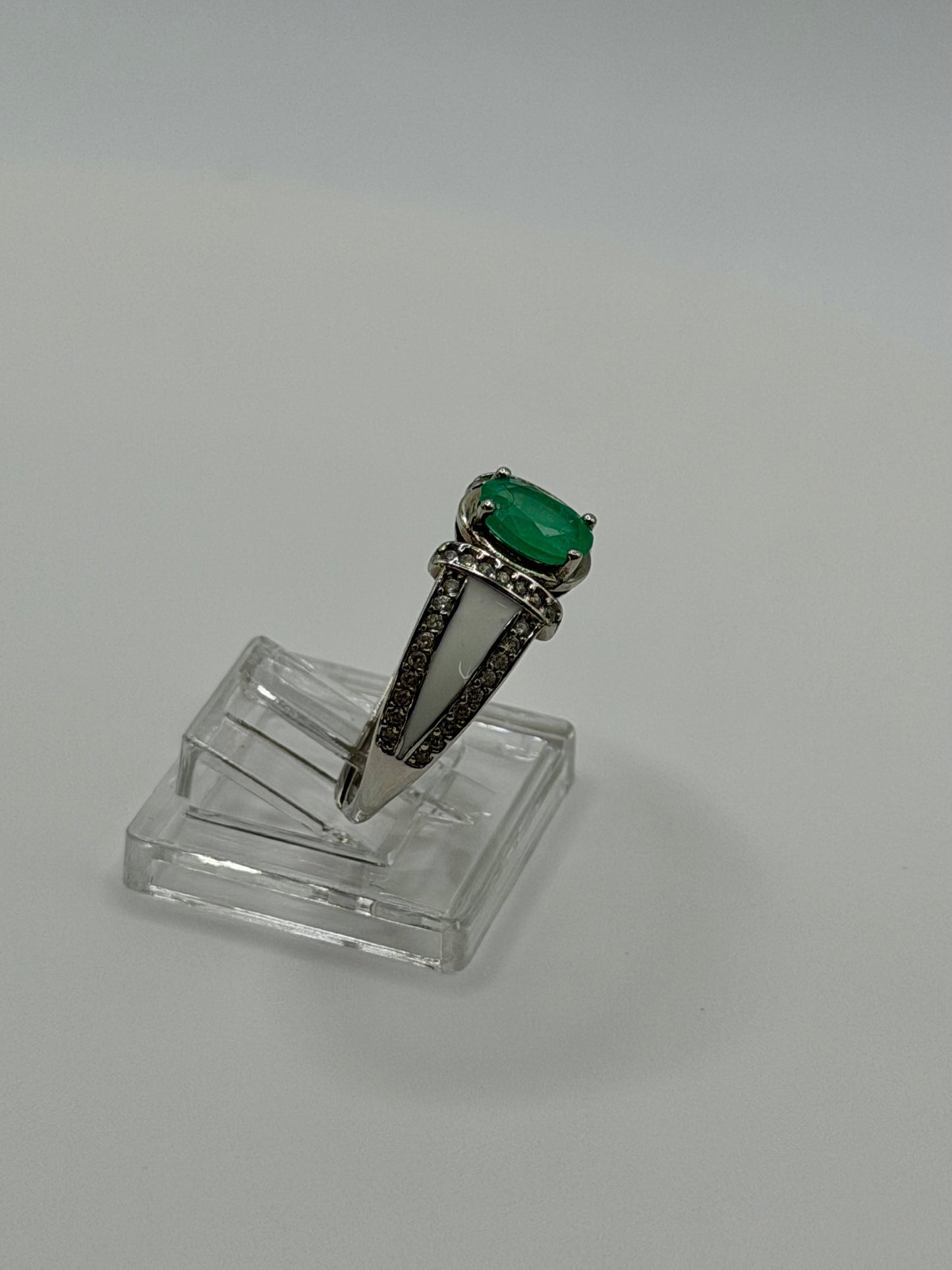 Natural Zambian Emerald Ring – 0.75 CT