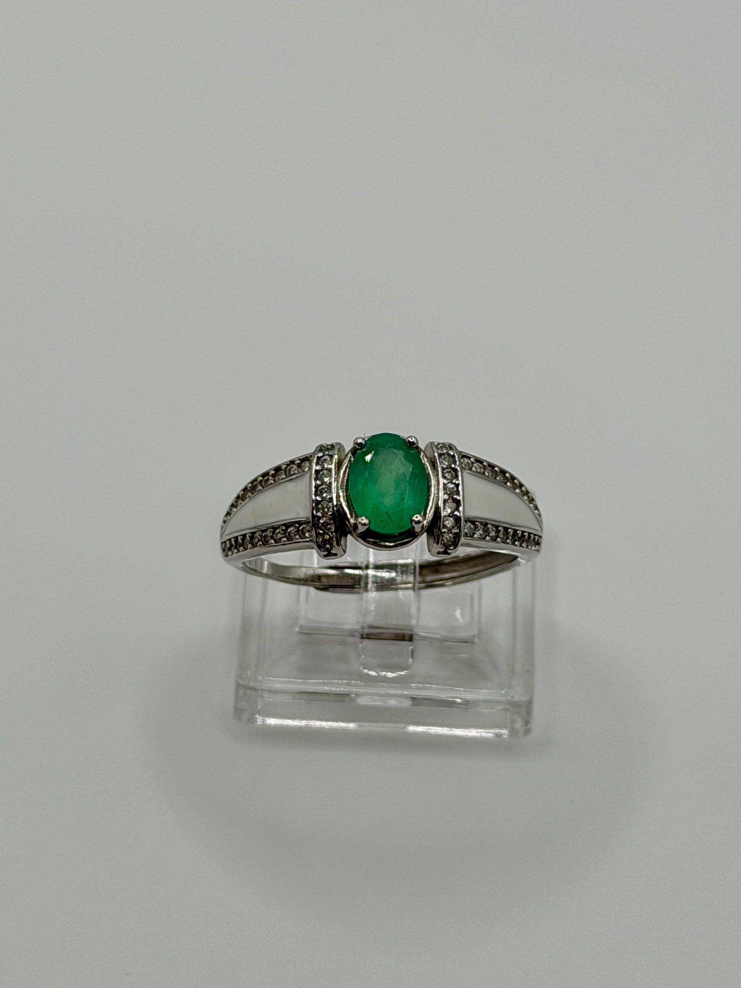 Natural Zambian Emerald Ring – 0.75 CT