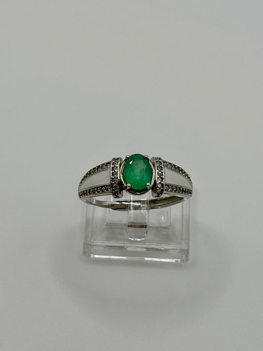 Natural Zambian Emerald Ring – 0.75 CT