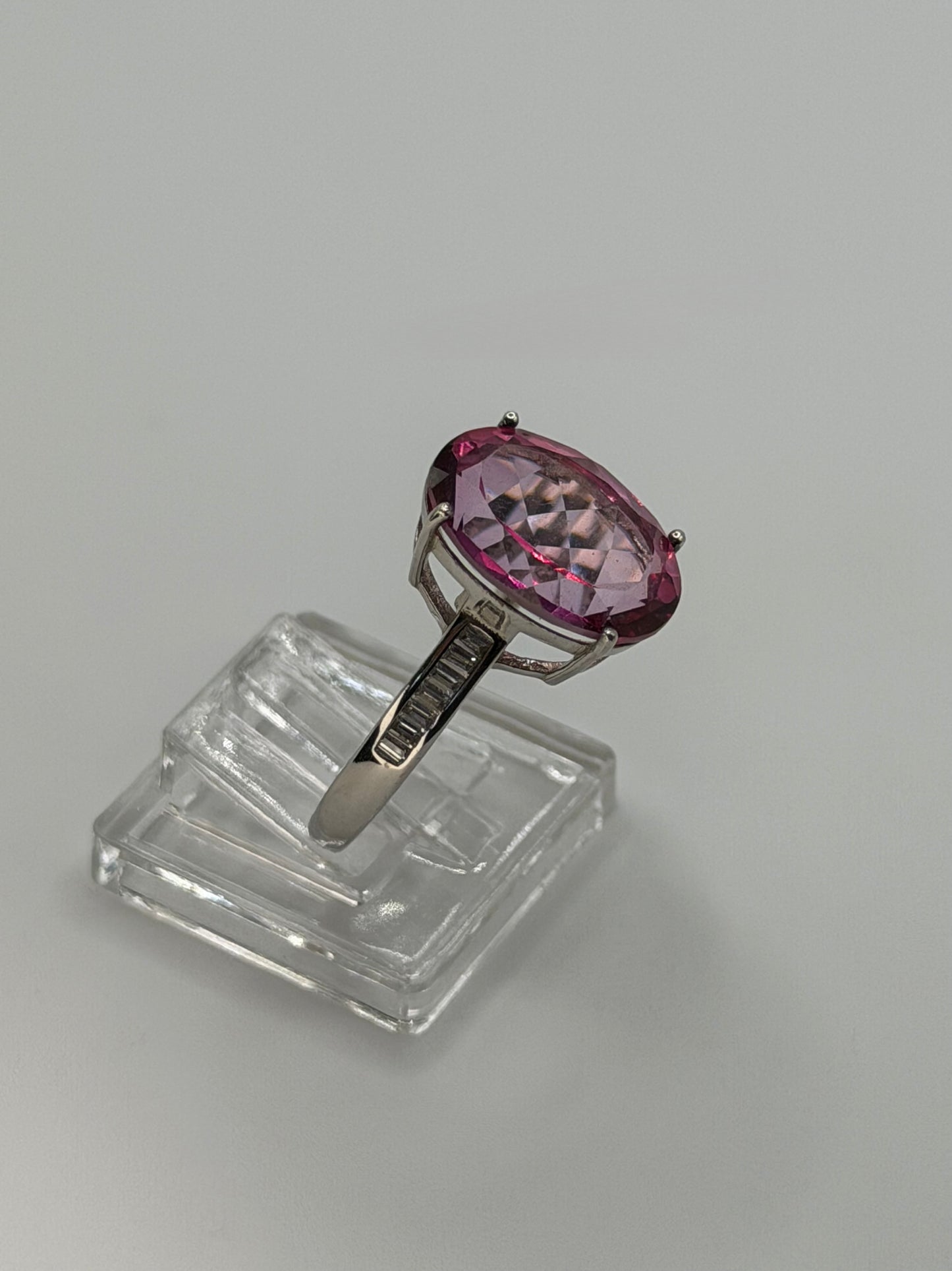 5 Ct Natural Pink Topaz Ring