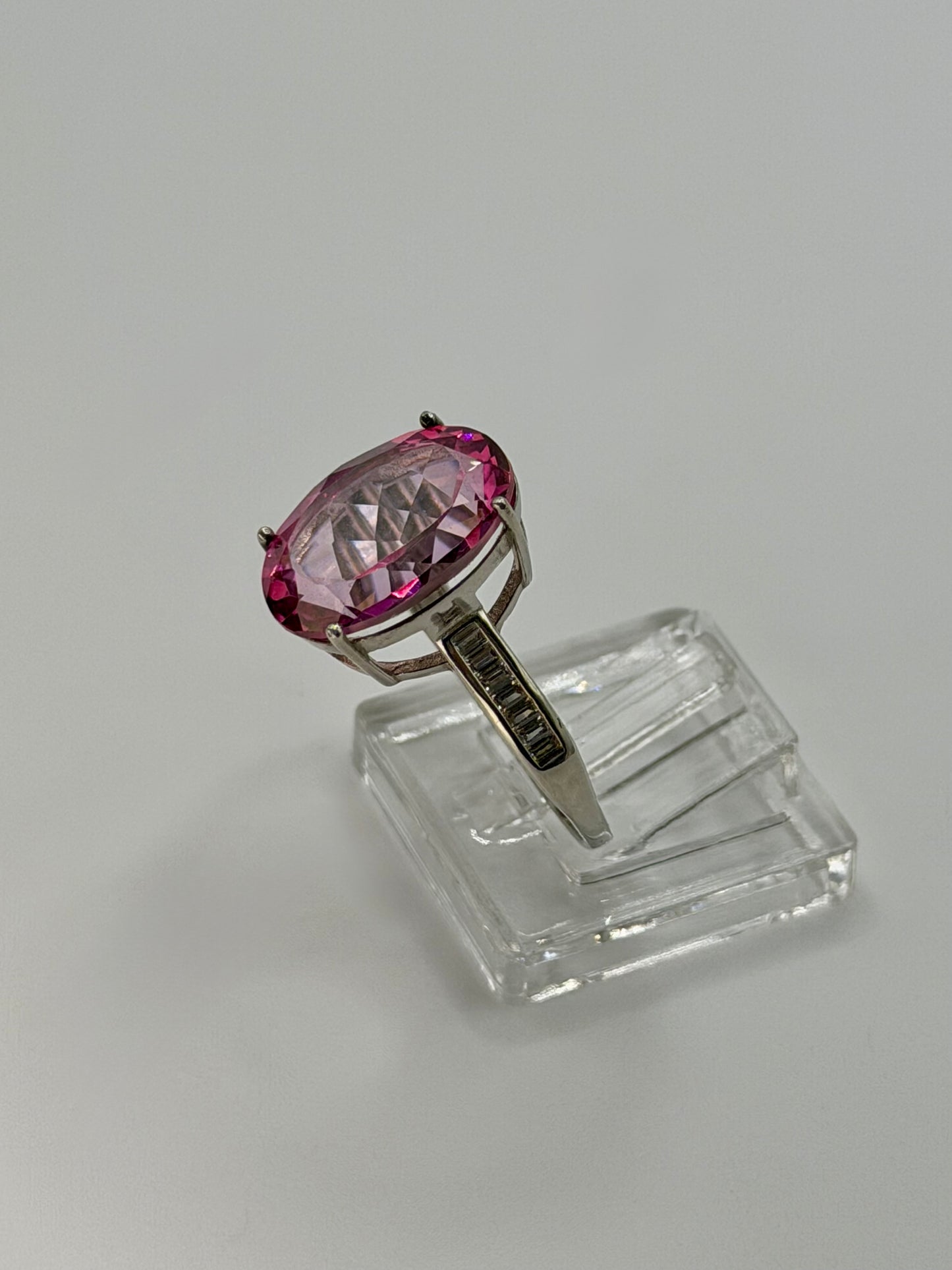5 Ct Natural Pink Topaz Ring